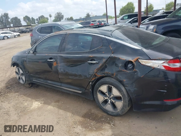 2012 Kia Optima Hybrid with VIN KNAGM4AD2C5014823, listed as a IAAI auction lot 42063169 with 125,235 mi miles. Bid and sale history available at carsss.com. Image 15.
