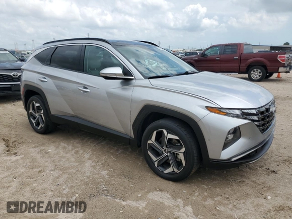 2024 Hyundai Tucson Limited with VIN 5NMJECDE4RH358017, listed as a Copart auction lot 54060565 with 28,442 mi miles and Salvage Title. Bid and sale history available at carsss.com. Image 4.