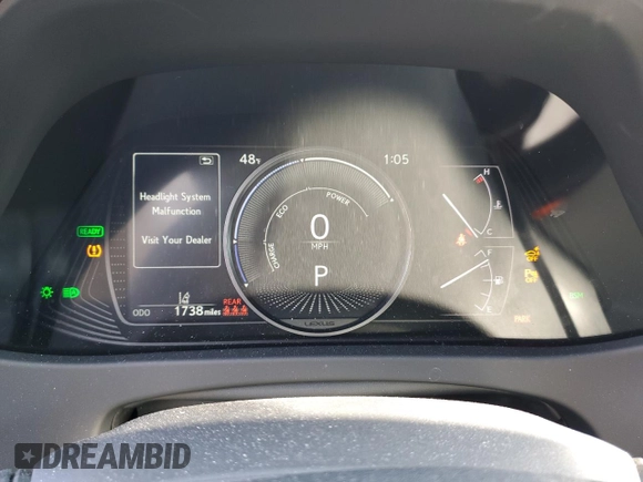 2024 Lexus UX 250h Premium with VIN JTHP9JBH1R2075173, listed as a Copart auction lot 46299615 with 1,738 mi miles and Salvage Title. Bid and sale history available at DreamBid. Image 9.
