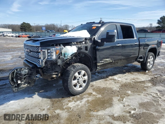2020 GMC Sierra 2500HD Denali z VIN 1GT49REY0LF268364, wystawiony jako Copart lot #46127385 z przebiegiem Nie podano mil oraz Szkoda całkowita • Salvage title. Historia ofert i sprzedaży dostępna na DreamBid. Obrazek 1.