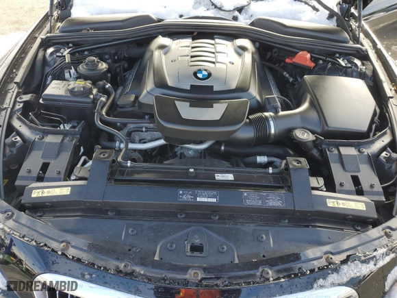 2007 BMW 6 Series 650i with VIN WBAEK13537CN83747, listed as a Copart auction lot 43989075 with 122,865 mi miles and Salvage Title. Bid and sale history available at carsss.com. Image 12.