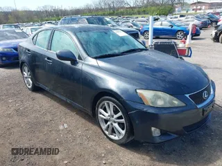 2006 Lexus IS 250 Manual with VIN JTHBK262665021730, listed as a IAAI auction lot 41887252 with 183,596 mi miles. Bid and sale history available at carsss.com. Image 1.