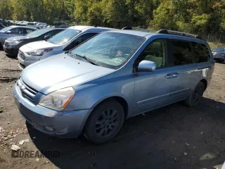 2009 Kia Sedona LX with VIN KNDMB233X96279951, listed as a Copart auction lot 73436374 with 76,558 mi miles and Clean Title. Bid and sale history available at carsss.com. Image 1.