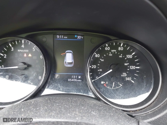 2018 Nissan Rogue SV with VIN KNMAT2MV7JP579770, listed as a IAAI auction lot 41711131 with 85,406 mi miles. Bid and sale history available at carsss.com. Image 7.