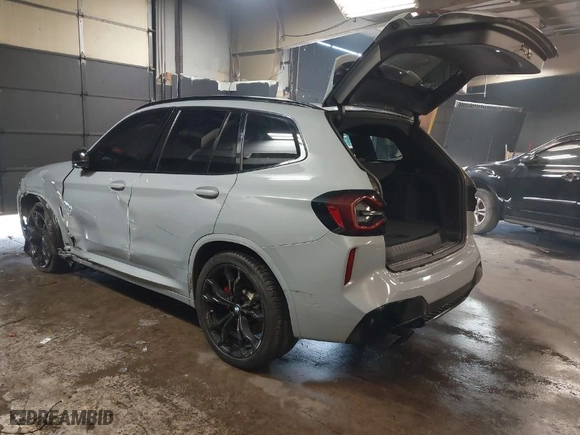 2023 BMW X3 M with VIN 5YM13EC09P9P65368, listed as a IAAI auction lot 41750837 with NaN miles. Bid and sale history available at carsss.com. Image 3.