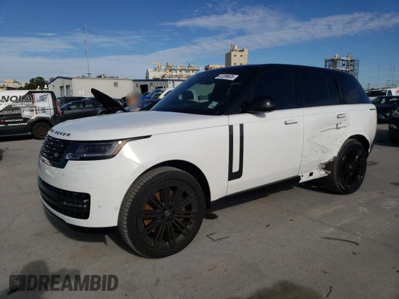 2024 Land Rover Range Rover SE with VIN SALKP9E9XRA252466, listed as a Copart auction lot 48312965 with 7,389 mi miles and Salvage Title. Bid and sale history available at carsss.com. Image 1.