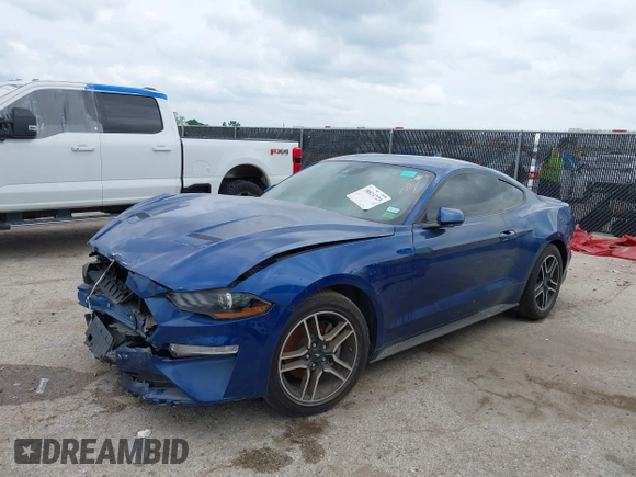 2022 Ford Mustang EcoBoost with VIN 1FA6P8TH9N5148895, listed as a IAAI auction lot 38824725 with 19,889 mi miles. Bid and sale history available at carsss.com. Image 2.