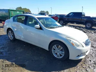 2012 Infiniti G25 x with VIN JN1DV6AR7CM861520, listed as a IAAI auction lot 41443921 with 84,970 mi miles and . Bid and sale history available at DreamBid. Image 1.