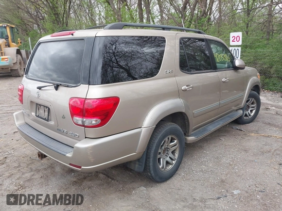 2005 Toyota Sequoia SR5 with VIN 5TDBT44A55S244712, listed as a IAAI auction lot 42037865 with 205,226 mi miles and . Bid and sale history available at DreamBid. Image 4.