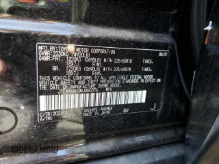 2021 Toyota Venza LE with VIN JTEAAAAH3MJ060376, listed as a Copart auction lot 59752932 with 20,631 mi miles. Bid and sale history available at carsss.com. Image 10.