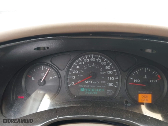 2002 Chevrolet Impala with VIN 2G1WF55E829210258, listed as a IAAI auction lot 42024784 with 240,598 mi miles. Bid and sale history available at carsss.com. Image 7.