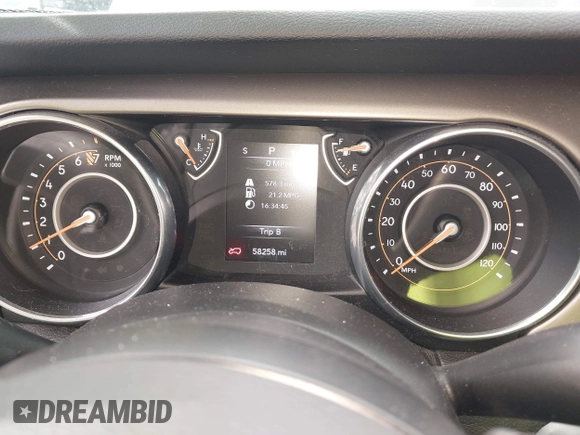2018 Jeep Wrangler Sport with VIN 1C4GJXAG5JW138437, listed as a IAAI auction lot 42694278 with 58,258 mi miles and . Bid and sale history available at DreamBid. Image 7.