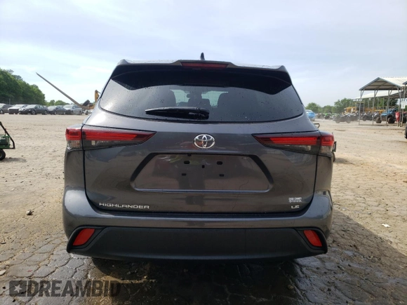 2024 Toyota Highlander LE with VIN 5TDKDRAH7RS529302, listed as a Copart auction lot 56236155 with 6,474 mi miles and Salvage title. Bid and sale history available at DreamBid. Image 6.