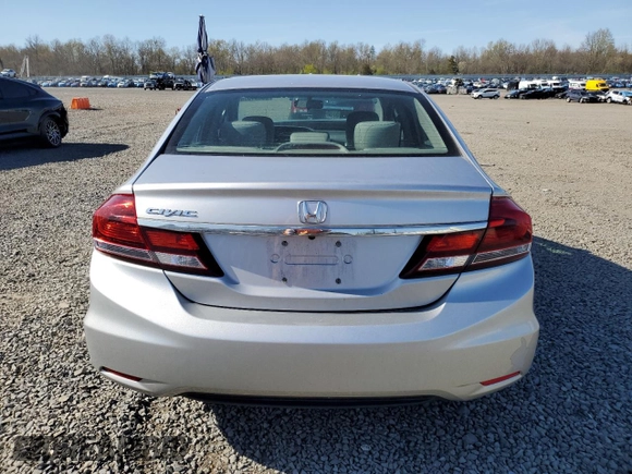 2015 Honda Civic Sedan LX with VIN 19XFB2F51FE280661, listed as a Copart auction lot 53431935 with 175,730 mi miles and Salvage Title. Bid and sale history available at carsss.com. Image 6.
