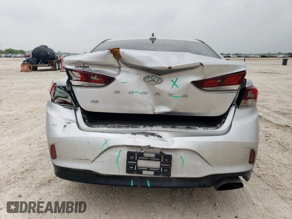 2019 Hyundai Sonata SE with VIN 5NPE24AFXKH766706, listed as a Copart auction lot 51182525 with 86,670 mi miles and Salvage Title. Bid and sale history available at carsss.com. Image 6.