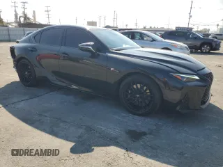 2023 Lexus IS with VIN JTHAP1D25P5004090, listed as a Copart auction lot 42436695 with 11,898 mi miles and Salvage Title. Bid and sale history available at carsss.com. Image 4.