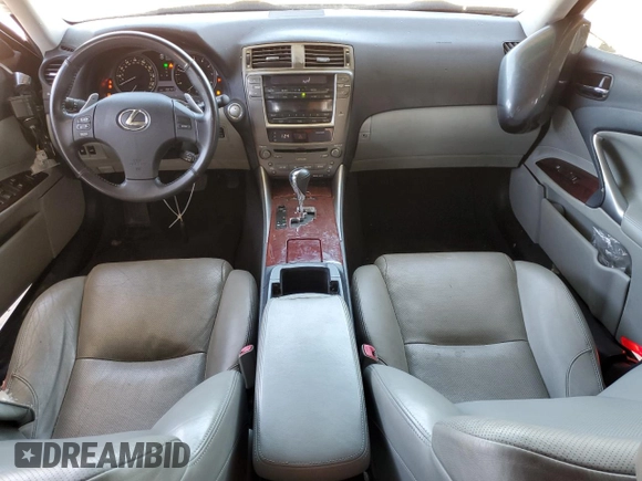 2007 Lexus IS with VIN JTHBK262072035433, listed as a Copart auction lot 54984355 with 15,074 mi miles and Salvage Title. Bid and sale history available at carsss.com. Image 8.