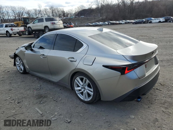 2021 Lexus IS 300 with VIN JTHC81F27M5044864, listed as a Copart auction lot 87612335 with 39,584 mi miles and Salvage title. Bid and sale history available at DreamBid. Image 2.