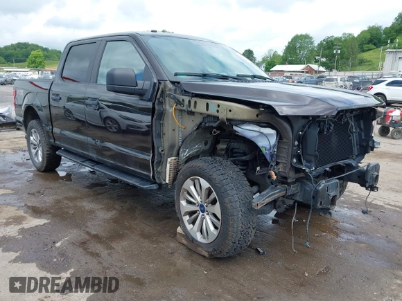 2018 Ford F-150 XL with VIN 1FTEW1E55JFE21905, listed as a IAAI auction lot 42276693 with 77,260 mi miles and . Bid and sale history available at DreamBid. Image 1.