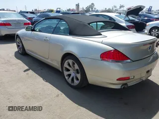 2007 BMW 6 Series 650i with VIN WBAEK135X7CN83521, listed as a IAAI auction lot 42078828 with 55,444 mi miles. Bid and sale history available at carsss.com. Image 3.