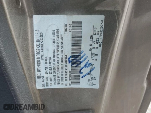 2001 Ford Mustang GT Deluxe с VIN 1FAFP42X11F204964, выставлен на аукционе Copart как лот 60485175 с пробегом Не указан миль и Чистый • Clean title. История ставок и продаж доступна на DreamBid. Изображение 12.
