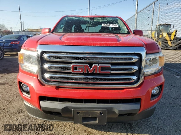 2015 GMC Canyon 4WD SLE with VIN 1GTH6BE38F1183778, listed as a Copart auction lot 53371055 with 28,723 mi miles and Salvage Title. Bid and sale history available at carsss.com. Image 5.