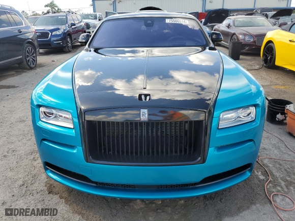 2015 Rolls-Royce Wraith with VIN SCA665C56FUX85095, listed as a Copart auction lot 75506514 with 18,147 mi miles and Salvage Title. Bid and sale history available at carsss.com. Image 5.