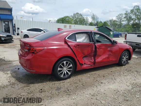 2017 Acura TLX with VIN 19UUB1F33HA004750, listed as a Copart auction lot 55268915 with 124,786 mi miles and Salvage title. Bid and sale history available at DreamBid. Image 3.