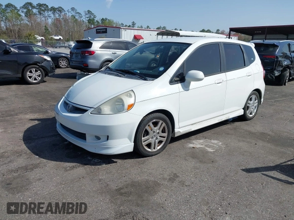 2007 Honda Fit Sport with VIN JHMGD37627S042665, listed as a IAAI auction lot 41734791 with 134,444 mi miles. Bid and sale history available at carsss.com. Image 2.