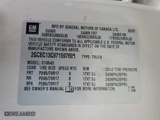 2007 Chevrolet Silverado 1500 LT w/1LT with VIN 2GCEC13C971597608, listed as a Copart auction lot 53245575 with 181,197 mi miles and Clean Title. Bid and sale history available at carsss.com. Image 13.