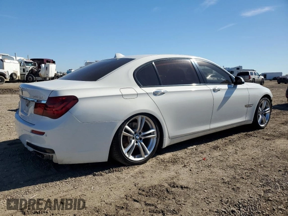 2014 BMW 7 Series 740Li with VIN WBAYE4C57ED138408, listed as a Copart auction lot 80553304 with 154,690 mi miles and Salvage Title. Bid and sale history available at carsss.com. Image 3.