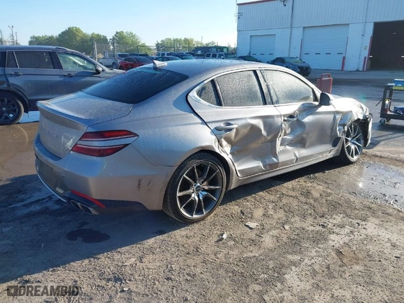2023 Genesis G70 2.0T with VIN KMTG34TA2PU127032, listed as a IAAI auction lot 41827809 with 25,162 mi miles. Bid and sale history available at carsss.com. Image 4.