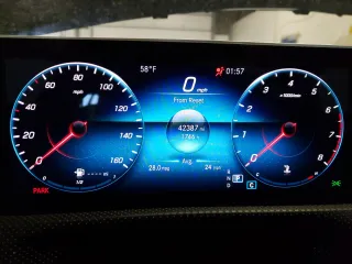 2020 Mercedes-Benz CLA with VIN W1K5J4HB1LN091728, listed as a Copart auction lot 39884043 with 42,387 mi miles. Bid and sale history available at carsss.com. Image 9.