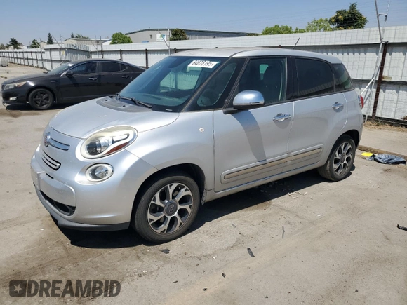 2014 FIAT 500L Lounge with VIN ZFBCFACHXEZ008504, listed as a Copart auction lot 64678195 with 98,957 mi miles and Salvage title. Bid and sale history available at DreamBid. Image 1.
