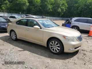 2007 Lexus LS 460 with VIN JTHBL46F775047802, listed as a Copart auction lot 56669525 with 181,584 mi miles and Salvage title. Bid and sale history available at DreamBid. Image 4.