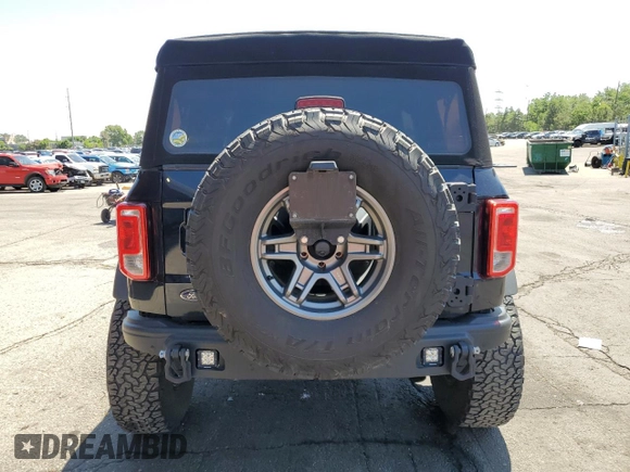 2021 Ford Bronco with VIN 1FMDE5BH7MLA83056, listed as a Copart auction lot 60513675 with 36,191 mi miles and Salvage title. Bid and sale history available at DreamBid. Image 6.