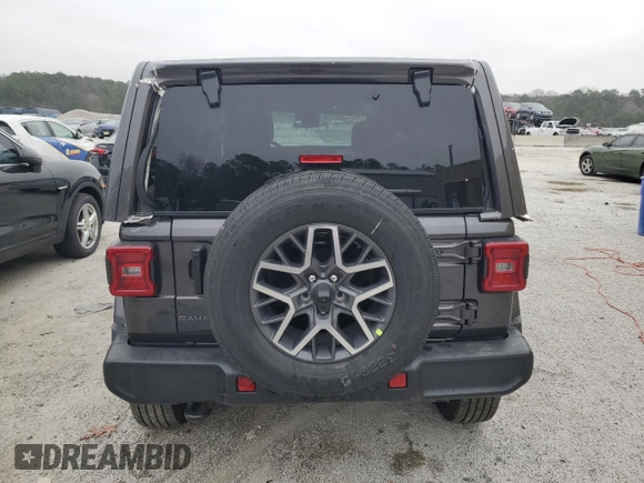 2025 Jeep Wrangler Sahara with VIN 1C4PJXEN9SW526216, listed as a Copart auction lot 86907844 with 921 mi miles and Clean Title. Bid and sale history available at DreamBid. Image 6.