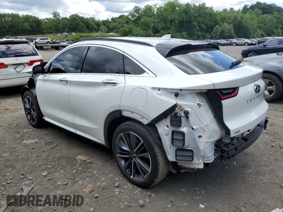 2024 Infiniti QX55 Luxe with VIN 3PCAJ5JRXRF104229, listed as a Copart auction lot 58097004 with 4,735 mi miles and Salvage title. Bid and sale history available at DreamBid. Image 2.