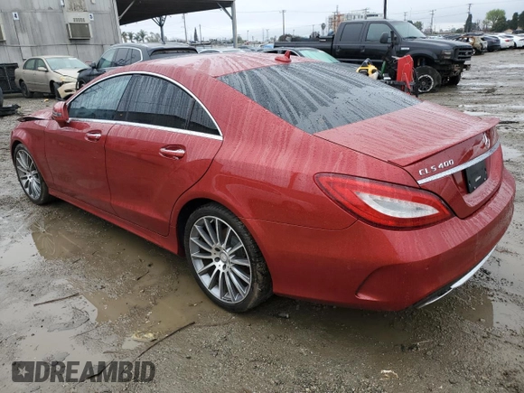 2016 Mercedes-Benz CLS 400 with VIN WDDLJ6FBXGA160533, listed as a Copart auction lot 56072865 with 62,687 mi miles and Salvage title. Bid and sale history available at DreamBid. Image 2.
