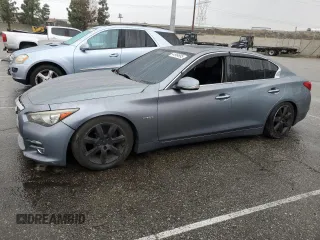 2014 Infiniti Q50 Hybrid Sport with VIN JN1AV7AP0EM690345, listed as a Copart auction lot 44954995 with 150,804 mi miles and Salvage Title. Bid and sale history available at carsss.com. Image 1.