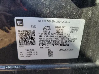 2023 Cadillac XT4 AWD Premium Luxury with VIN 1GYFZDR47PF104600, listed as a Copart auction lot 75868224 with 39,963 mi miles and Non Repairable. Bid and sale history available at carsss.com. Image 15.