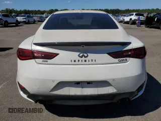 2021 Infiniti Q60 Red Sport 400 with VIN JN1FV7LL3MM560753, listed as a Copart auction lot 69859814 with 38,625 mi miles and Salvage title. Bid and sale history available at DreamBid. Image 6.