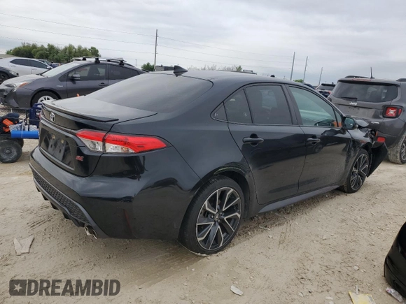 2020 Toyota Corolla SE with VIN JTDS4RCE4LJ004236, listed as a Copart auction lot 50813075 with Not Provided miles and Salvage Title. Bid and sale history available at DreamBid. Image 3.