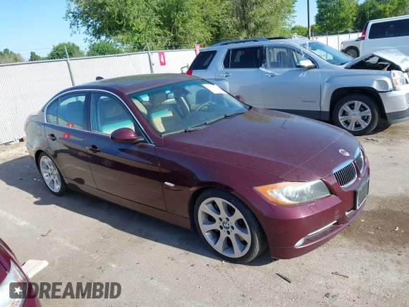 2007 BMW 3 Series 335i with VIN WBAVB73547VH21919, listed as a IAAI auction lot 42366396 with 149,918 mi miles and . Bid and sale history available at DreamBid. Image 1.