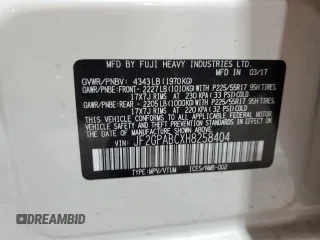 2017 Subaru Crosstrek Premium z VIN JF2GPABCXH8258404, wystawiony jako Copart lot #57782445 z przebiegiem 55 500 mil mil oraz Szkody całkowita. Historia ofert i sprzedaży dostępna na DreamBid. Obrazek 14.