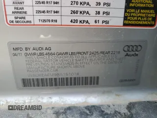 2011 Audi A3 Premium Plus с VIN WAUKEAFM9BA151018, выставлен на аукционе Copart как лот 51302095 с пробегом 104 228 миль миль и Чистый • Clean title. История ставок и продаж доступна на DreamBid. Изображение 13.