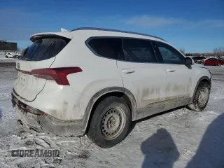 2021 Hyundai Santa Fe Essential with VIN 5NMS24AJ2MH358191, listed as a Copart auction lot 43641705 with 114,713 mi miles and Salvage Title. Bid and sale history available at carsss.com. Image 3.