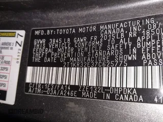 2007 Toyota Matrix STD z VIN 2T1KR32E37C625775, wystawiony jako IAAI lot #41482163 z przebiegiem 295 245 mil mil oraz . Historia ofert i sprzedaży dostępna na DreamBid. Obrazek 9.