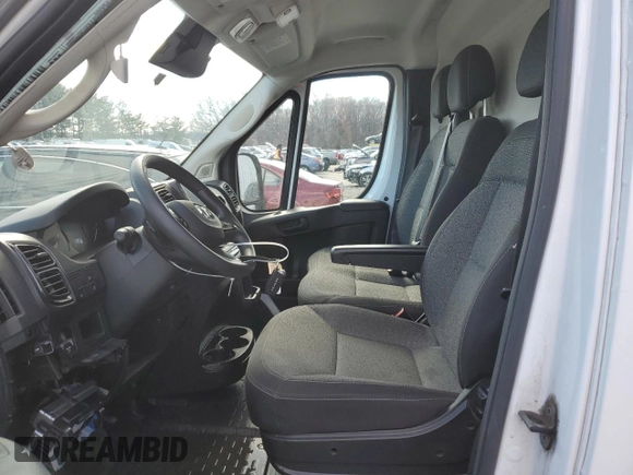 2023 Ram ProMaster Cargo with VIN 3C6MRVJG5PE530120, listed as a Copart auction lot 45727275 with 53,871 mi miles and Salvage Title. Bid and sale history available at DreamBid. Image 7.