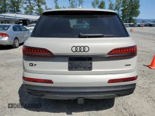 2023 Audi Q7 Premium Plus with VIN WA1LXBF77PD018405, listed as a Copart auction lot 55975455 with 15,702 mi miles and Salvage title. Bid and sale history available at DreamBid. Image 6.